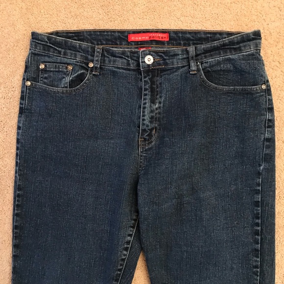 Cosmopolitan Denim Blue Jeans Womens Size 14 Straight Leg Super Stretch - Picture 3 of 13